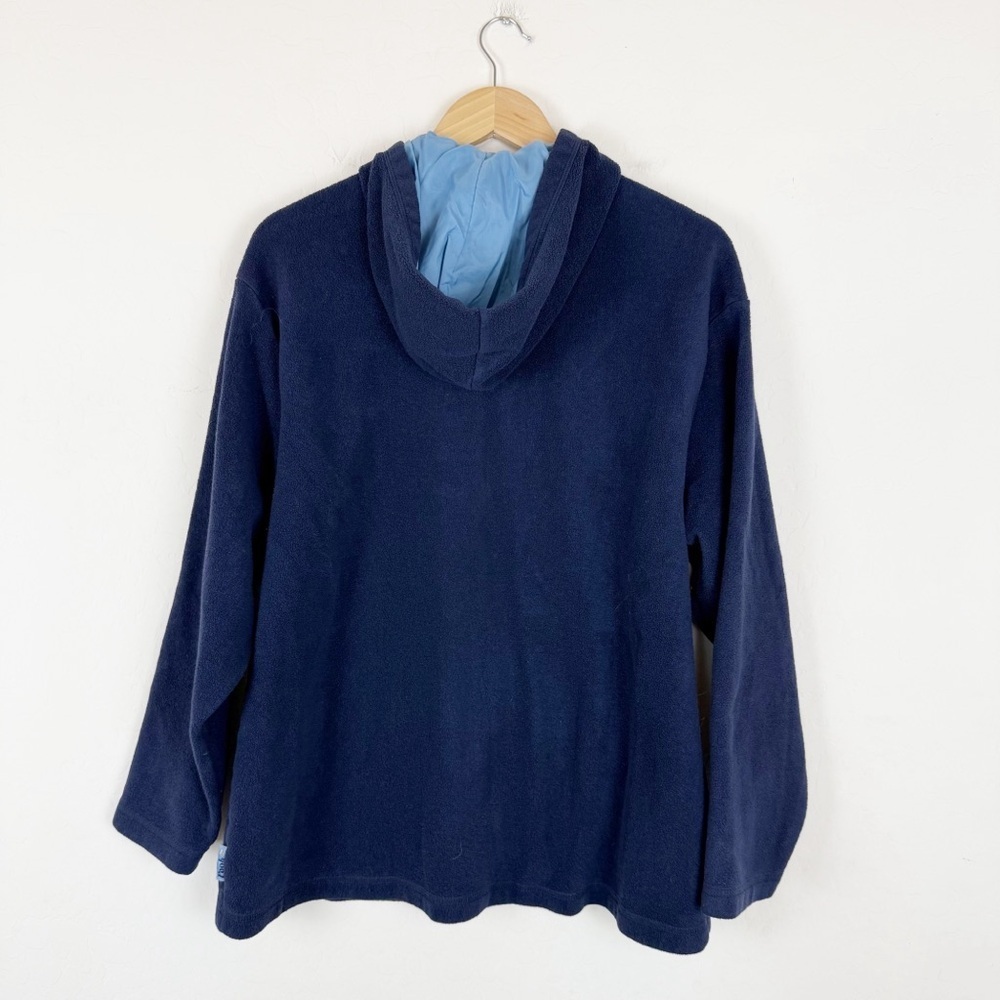 Vintage 90’s Disney Winnie the Pooh 1/4 Zip Navy Blue Stitched Fleece Sweatshirt - Picture 2 of 6